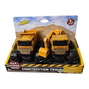 Galaxy By Harvic Construction Truck Duo - Yellow and Black